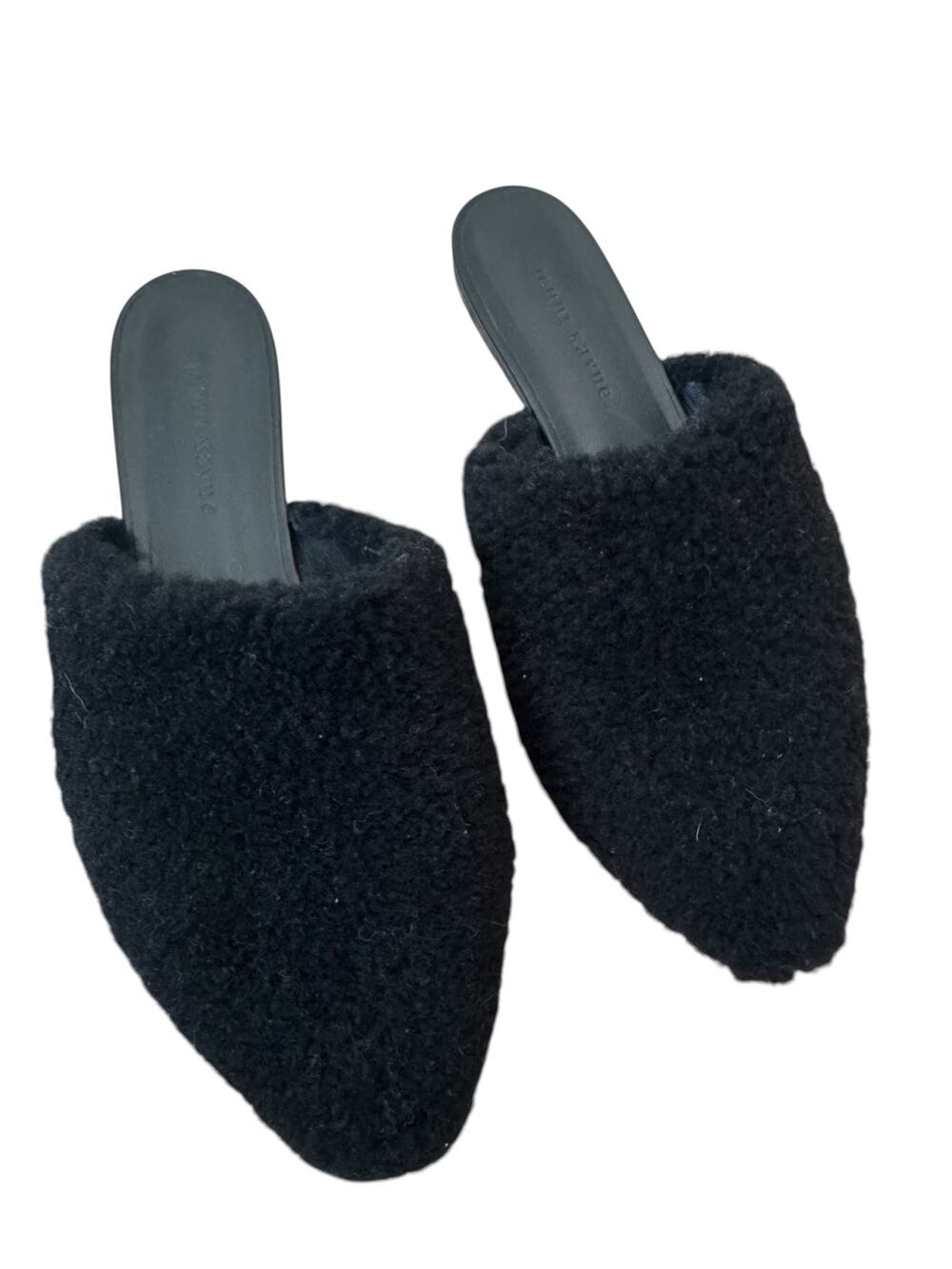 JENNI KAYNE Shearling Mule Black Size 40/10